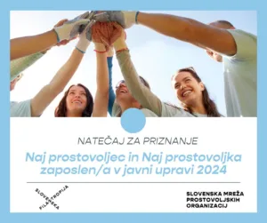 Naj prostovoljec in Naj prostovoljka v javni upravi za leto 2024