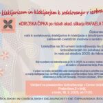 Povabilo klekljaricam in klekljarjem k izobraževanju »IDRIJSKA ČIPKA po risbah akad. slikarja RAFAELA TERPINA«