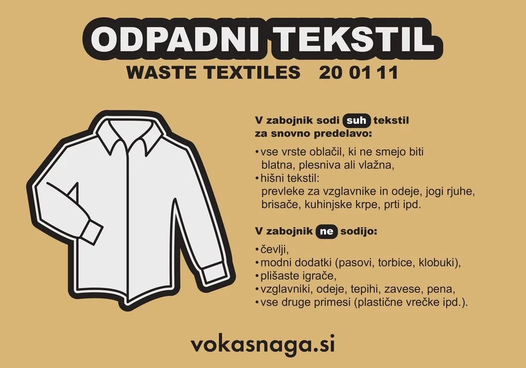 Zbiranje odpadnega tekstila v občini