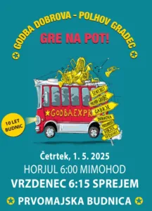 Prvomajska budnica z Mažoretno skupino Horjul, Godbo Dobrova-Polhov Gradec in gasilci