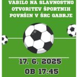 Vabilo na slavnostno otvoritev športnih površin v ŠRC Gabrje