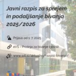 Razpis za sprejem in podaljšanje bivanja študentov višješolskega in visokošolskega študija v študentskih domovih in pri zasebnikih za študijsko leto 2025/2026