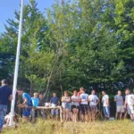 Postavitev nove slovenske zastave v Butajnovi