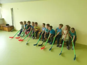 Obisk hokejistov v vrtcu