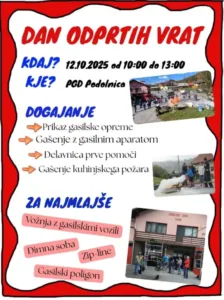 DAN ODPRTIH VRAT – PGD PODOLNICA