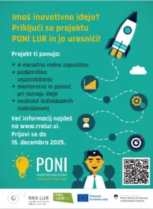 Vabljeni  k prijavi: 6. javni razpis PONI LUR – priložnost za inovativne podjetniške ideje