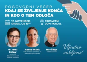 Pogovorni večer Kdaj se življenje konča in kdo o tem odloča?