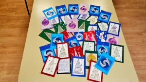 Delavnica izdelovanja novoletnih voščilnic