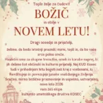Tople želje za čudovit božič in obilje v novem letu!