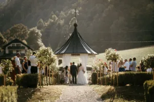 Sklenitev zakonske zveze v Polhograjski graščini