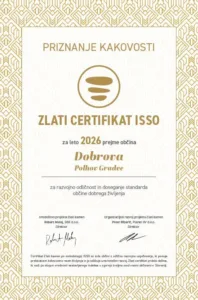 Občina tudi letos prejela zlati certifikat razvojne odličnosti