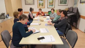 Prostovoljke projekta Starejši za starejše in Socialna komisija DU Vrhnika