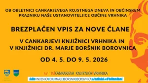 Brezplačen vpis v knjižnico – za NOVE člane