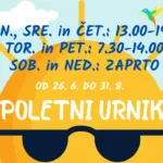 Poletni urnik Cankarjeve knjižnice Vrhnika
