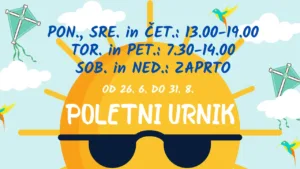 Poletni urnik Cankarjeve knjižnice Vrhnika