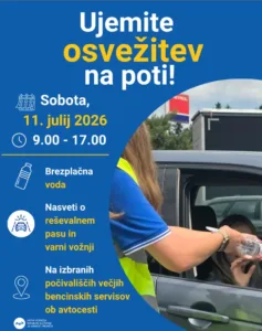 UJEMITE OSVEŽITEV IN KORISTNE PROMETNE NASVETE NA POTI