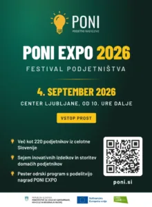PONI EXPO 2026: Vseslovenski Festival podjetništva in praznik programa PONI