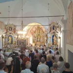 Blagoslov obnovljenega zvonika cerkve sv. Kancijana na Vrzdencu