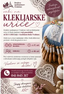 DU Vrzdenec organizira urice klekljanja v Gasilskem domu Vrzdenec