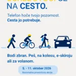 Osredotoči se na cesto. Tudi kot pešec, kolesar, voznik e-skiroja.